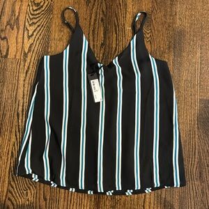 V neck striped tank